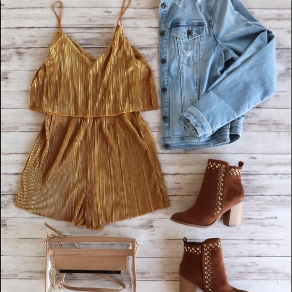 Pants - Champagne romper- NWT